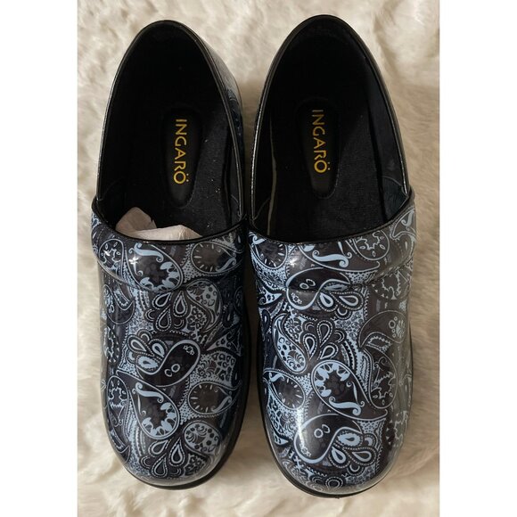 NEW Ladies INGARO Professional Nursing Clogs Size 11 Paisley Print - Picture 3 of 5